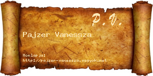 Pajzer Vanessza névjegykártya